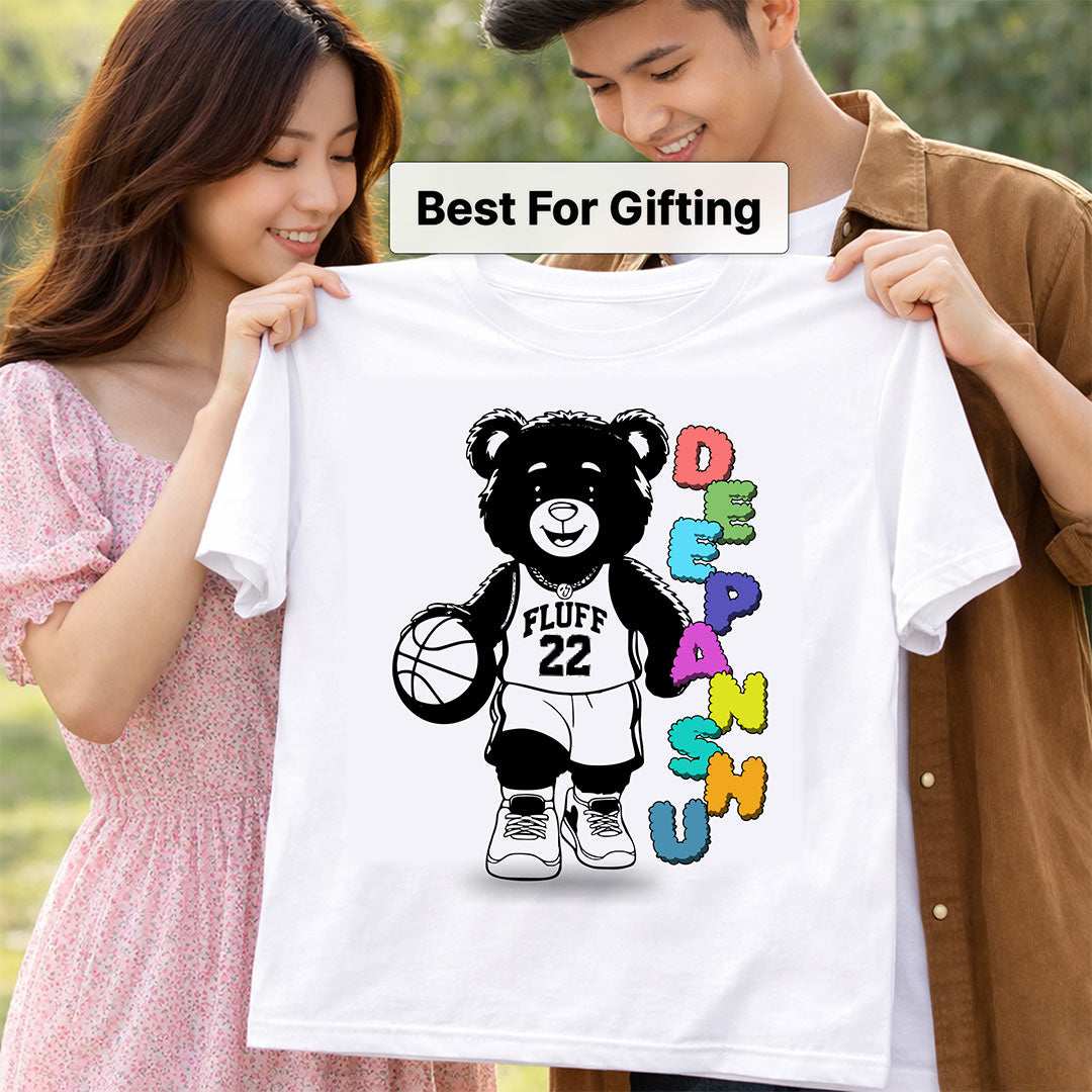 Personalized Street Basketball Bear T-Shirt