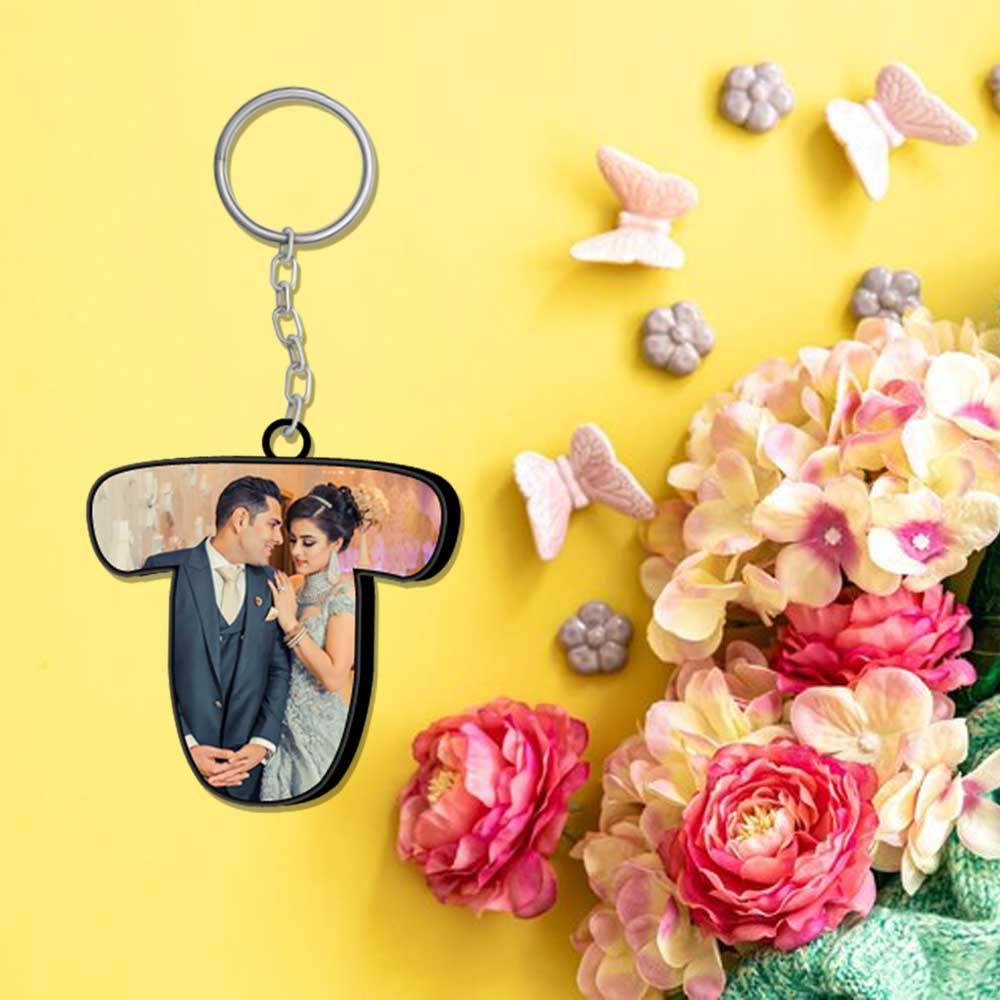 Alphabet Shape-Photo Printed Keychain | Love Craft Gifts - love craft gift
