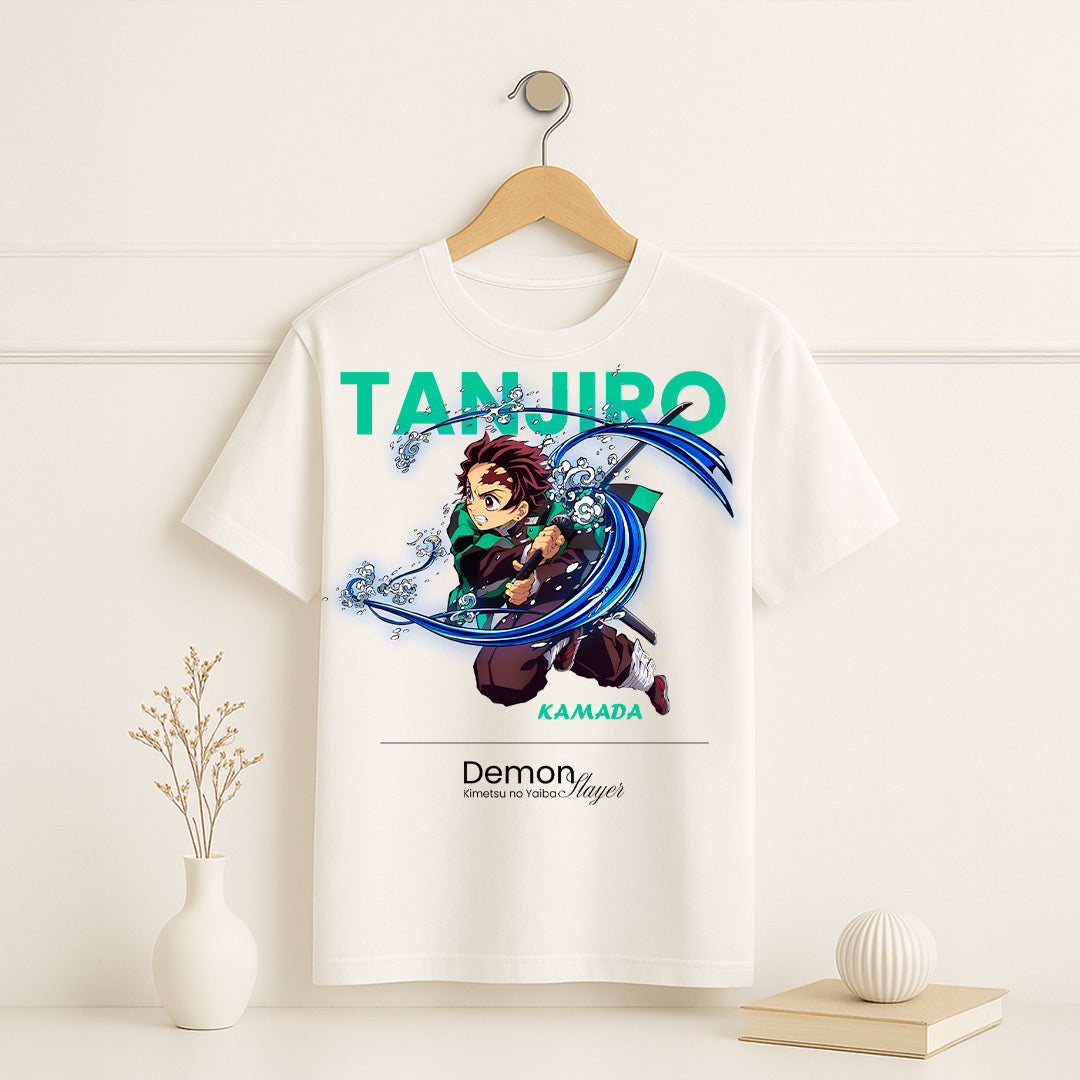 Tanjiro Kamado Anime Graphic T-Shirt – Water Breathing Demon Slayer Design | Love Craft Gifts