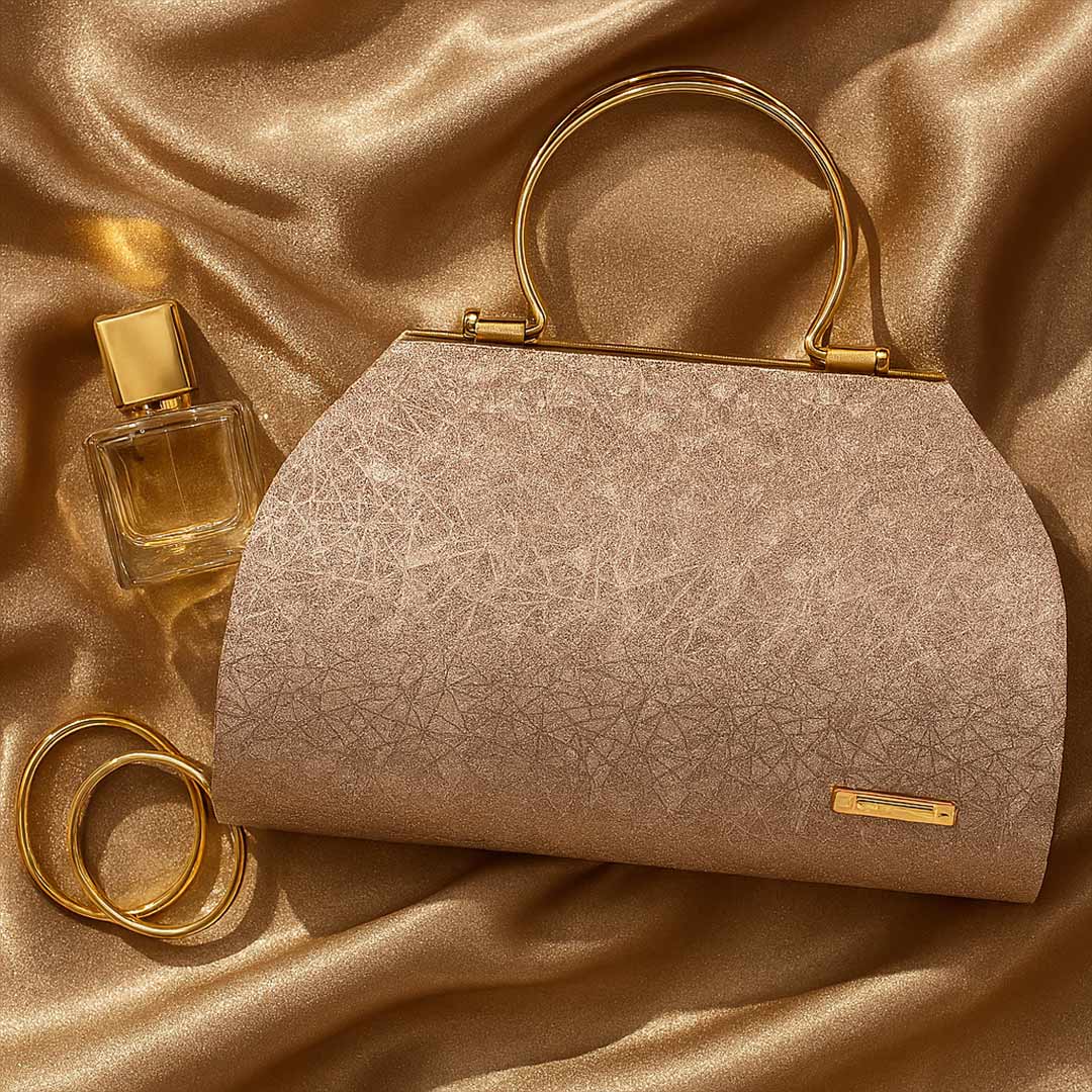 Luxury Champagne Gold Handbag for Women – Premium Party & Office Tote | Love Craft Gifts