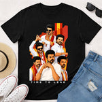 Time To Lead Vijay Political Graphic T-Shirt for Men & Women | Tamil Pride Fanwear Streetwear Tee Inspired by Leadership & Mass Culture - Black | Available in S, M, L, XL & XXL | Love Craft Gifts™