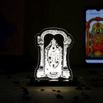 Tirupati Balaji LED Acrylic Lamp – Lord Venkateswara Divine Night Light for Home Temple, Spiritual Decor & Religious Gift | LoveCraftGifts™