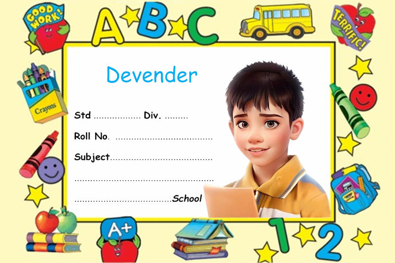 Customized Toon Photo Name Slip
