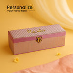 Personalized Pink Traditional Bangle Box – Long Rectangular Design | Love Craft Gifts