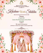 Personalized Shubh Vivaah Digital Invitation Card | Custom Couple Details & Marriage Ceremony Information | Elegant Hindu E-Invite Design | Love Craft Gifts™