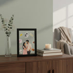 Personalized Acrylic Couple Frame – 8×12” | Custom Illustration | Love Craft Gifts