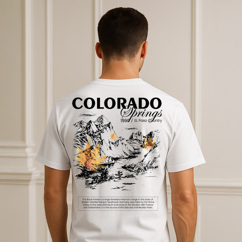 Colorado Springs Graphic T-Shirt – Nature-Inspired Back Print Tee | Love Craft Gifts