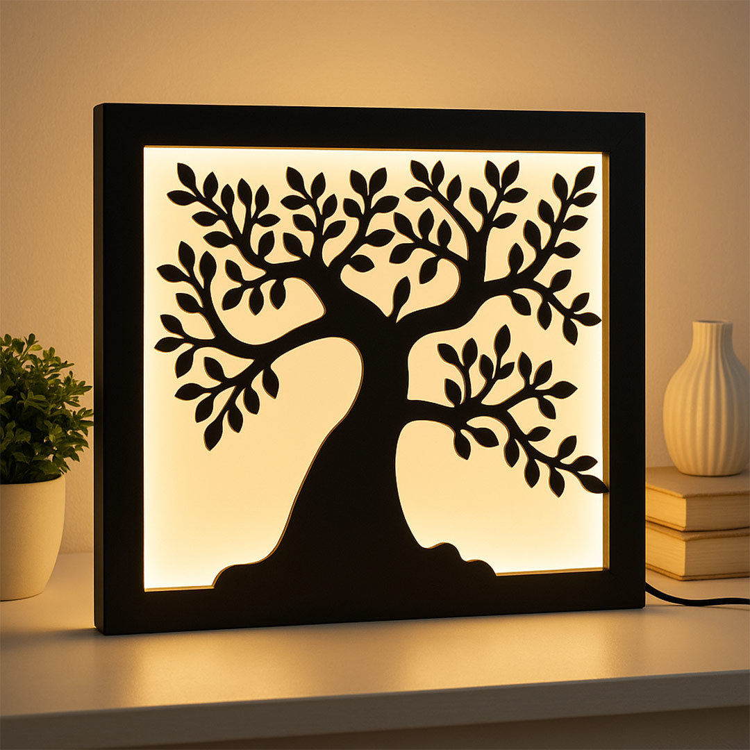 Tree of Life LED Shadow Frame - love craft gift