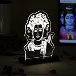 Lord Brahma LED Car Dashboard Lamp – Premium Trimurti Acrylic LED Light for Car Dashboard, Home Temple Decor, Spiritual Gift for Devotees | LoveCraftGifts™