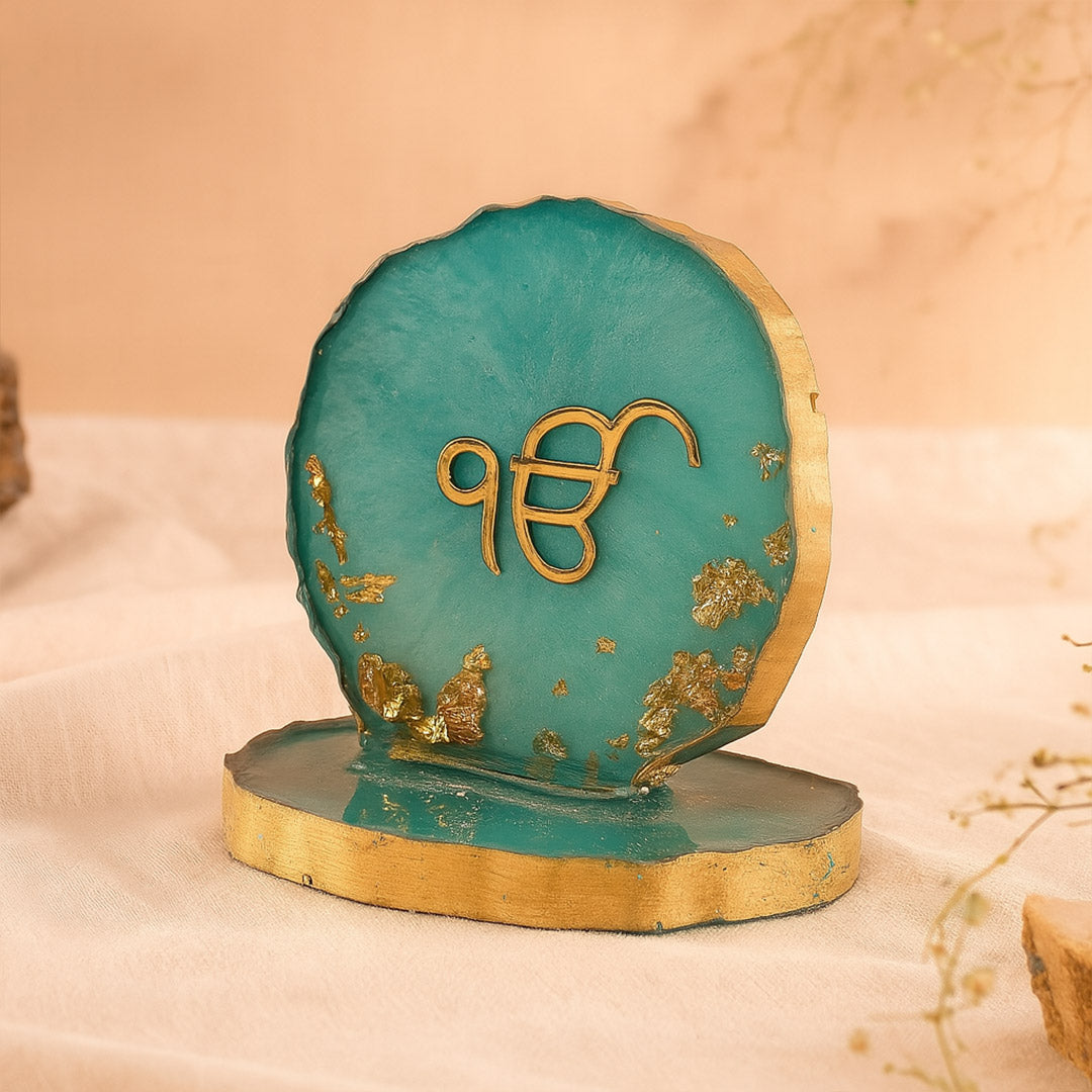 3-Inch Turquoise Resin Ek Onkar Frame | Love Craft Gifts