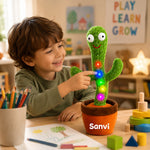 Personalized Dancing Talking Cactus Toy for Kids & Babies | Rechargeable Singing Mimic Recording Plush Toy Gift for Boys & Girls | Love Craft Gifts™