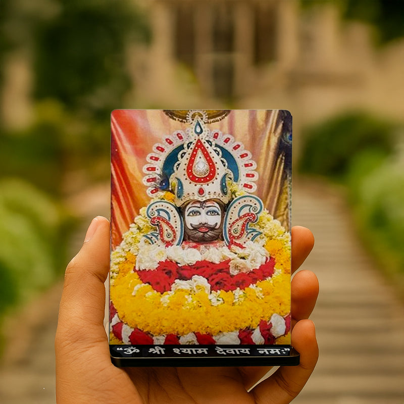 Shyam Baba Acrylic Car Dashboard Frame – UV Printed 4×6 Inch Spiritual Dashboard Decor