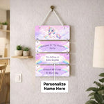 Personalized Unicorn Kids Name Wall Hanging | Love Craft Gifts