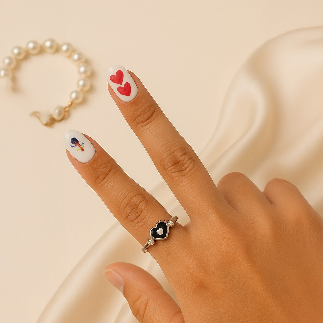 Hand-Painted Colorful Nail Art Set – Quirky Love Theme | Love Craft Gifts