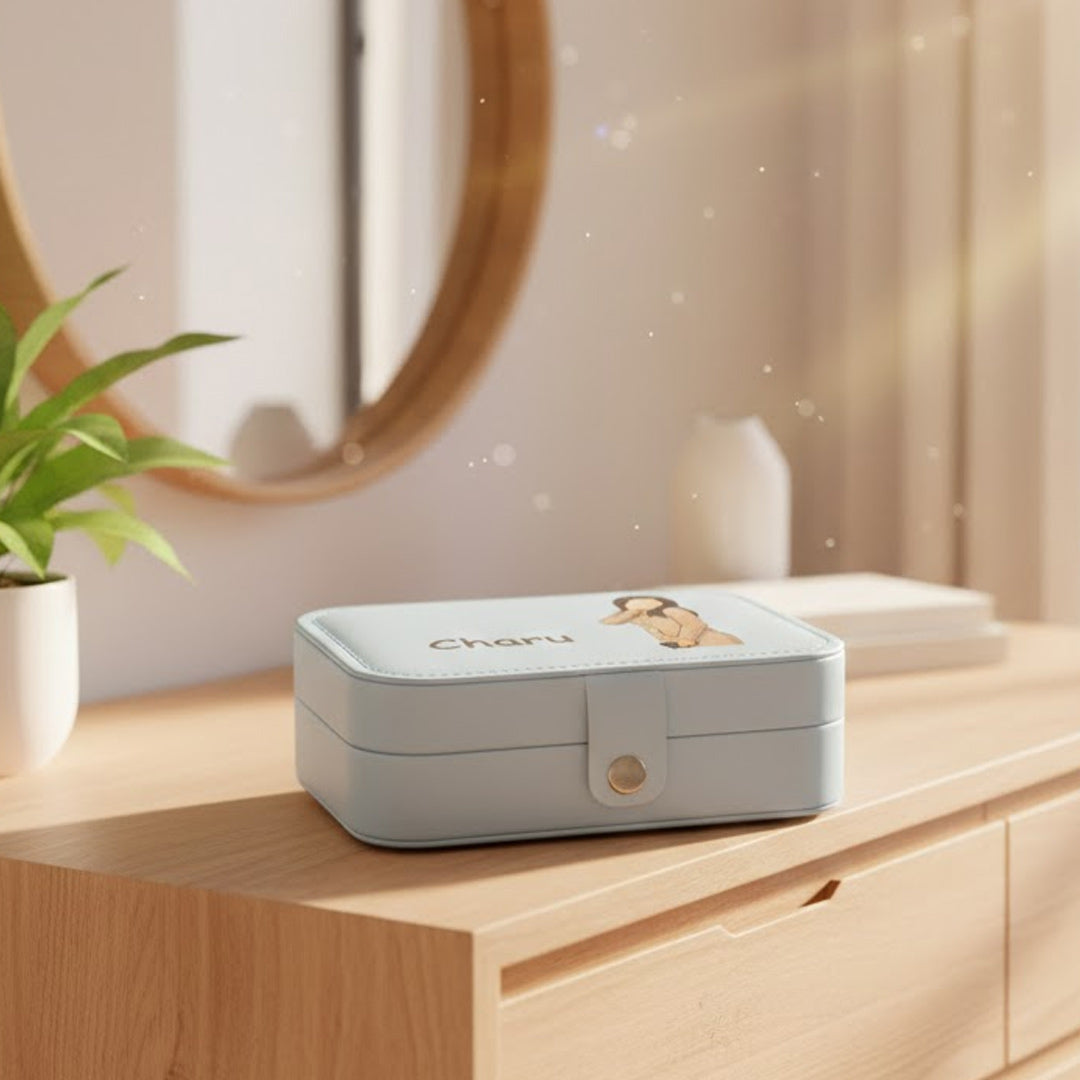 Customized Jewellery Box Bouquet – With Name & Illustrated Photo | Love Craft Gifts