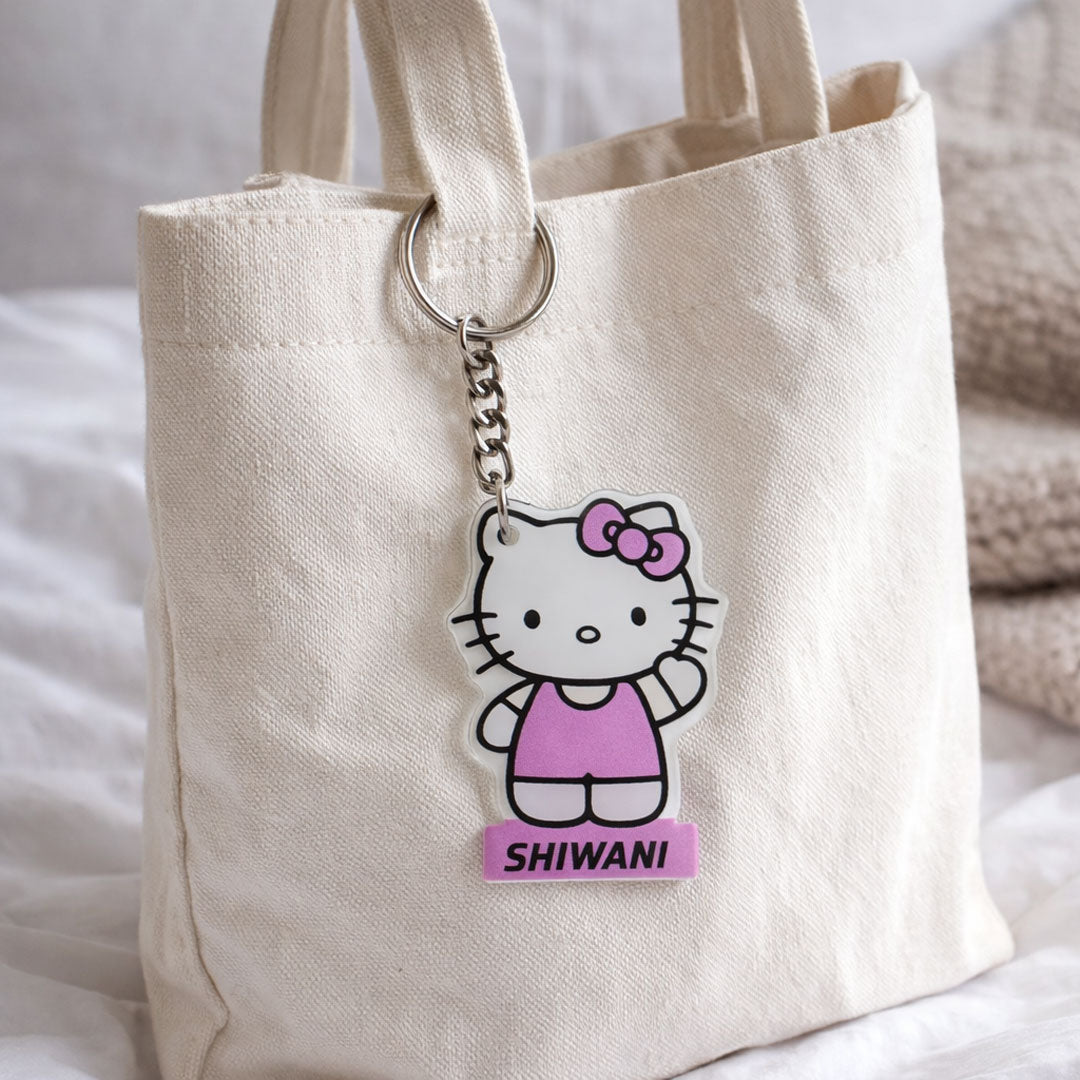 Hello Kitty Name Keychain