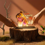 You’ll Always Be My Light – Personalized Couple Acrylic LED Lamp | Love Craft Gifts