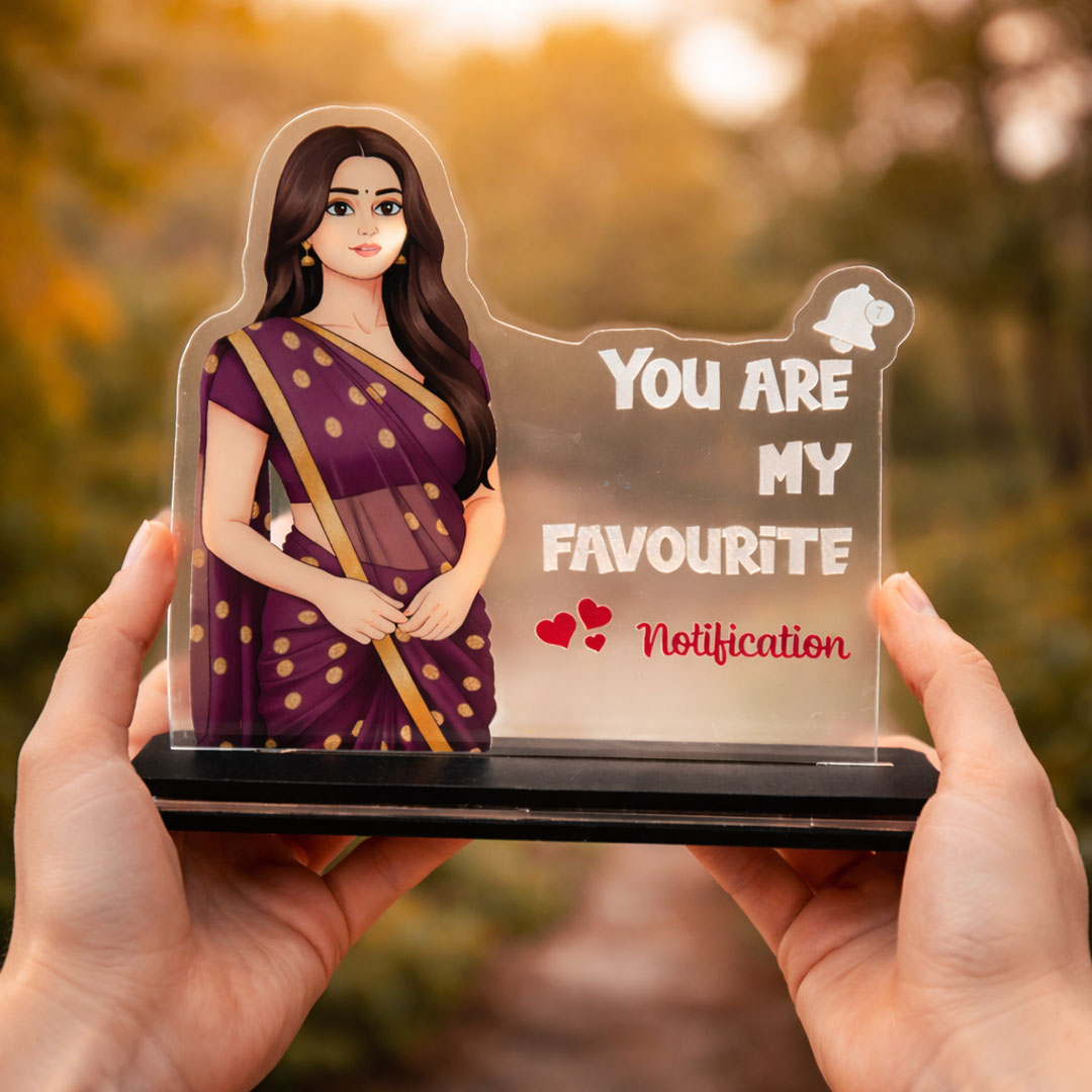 💖 You Are My Favourite Notification – Personalized Acrylic LED Photo Lamp | Love Craft Gifts