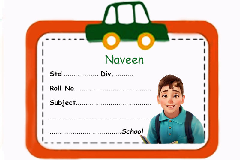 customised cartoon face name slip | Love Craft Gifts 