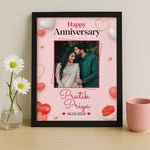 Personalized Anniversary Frame with Photo & Names – Romantic Wall Decor Gift | Love Craft Gifts