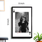 Personalized Black & White Couple Wall Frame – Ace of Spades Design 8x12 inch | Love Craft Gifts