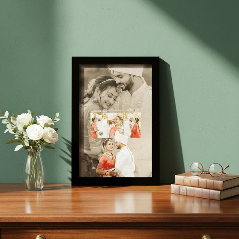 Personalized Wedding Photo Frame – Custom Couple Wall Art | Love Craft Gifts