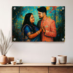 Personalized Couple Portrait Wall Frame – Digital Art | Love Craft Gifts