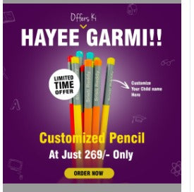 Personalized Pencils & Name Slip Stickers Combo Set