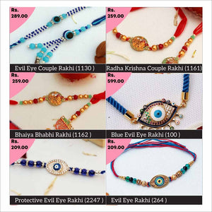 Couple & Evil Eye Rakhi for Raksha Bandhan