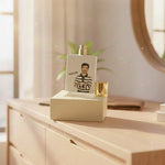 Customized Bellavita White Oud Perfume Bouquet | Personalized with Name & Cartoon Illustration