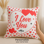 I Love You Personalized Name Cushion (10x10) | Love Craft Gifts