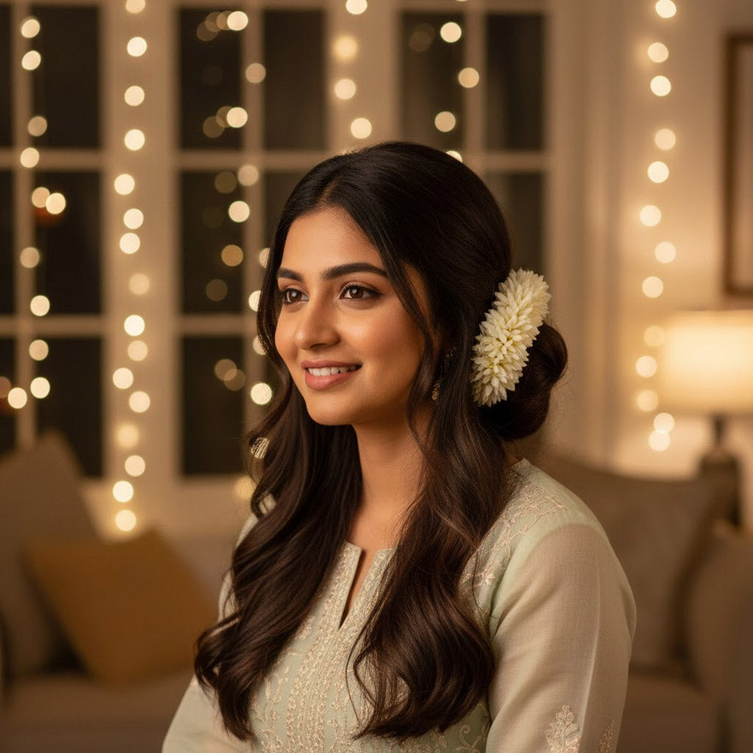 Premium Artificial Gajra Set (2 Pieces) with Long-Lasting Fragrance | Bridal & Festive Hair Accessory