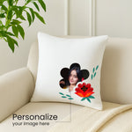Personalized Photo Cushion with Floral Print | Love Craft Gifts