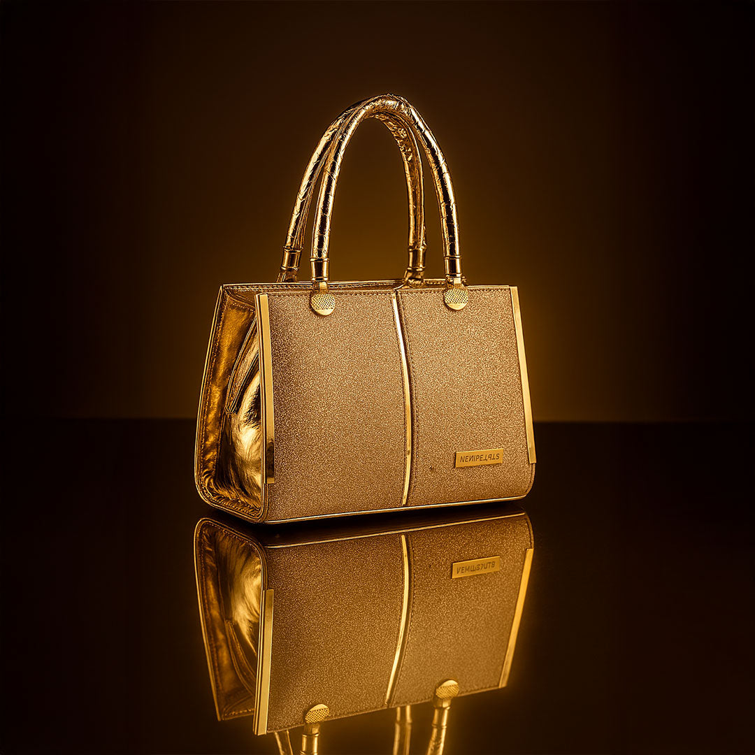 Luxury Golden Handbag for Women – Premium Designer Shoulder & Tote Bag | Love Craft Gifts