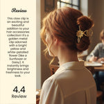 Luxury Golden Floral Hair Claw Clip – Elegant Daisy Design for Women | Love Craft Gifts