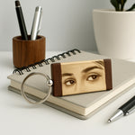 Wooden Keychain Custom Eye Engraving Keycjahin | Love Craft Gifts
