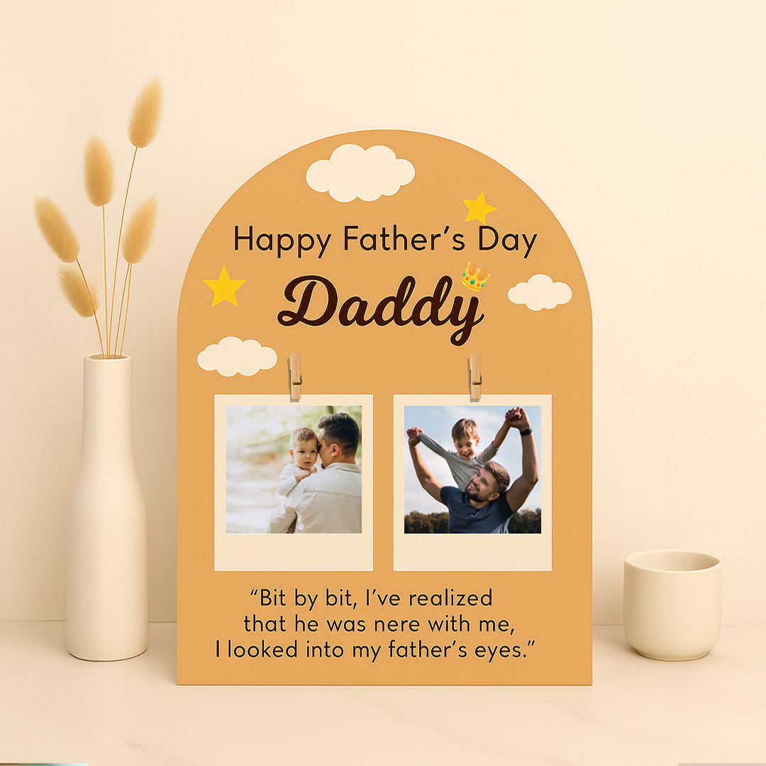 Father’s Day Wooden Clip Frame – “Daddy” Quote Design | Love Craft Gifts