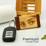 Wooden Keychain Custom Eye Engraving | Love Craft Gifts
