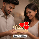 Personalized Papa Wooden Photo Frame with Custom Photos | Emotional Gift for Father, Dad & Family Keepsake - 9.5x5" | Love Craft Gifts™