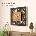 Personalized Geometric Wooden Wall Clock | Love Craft Gifts