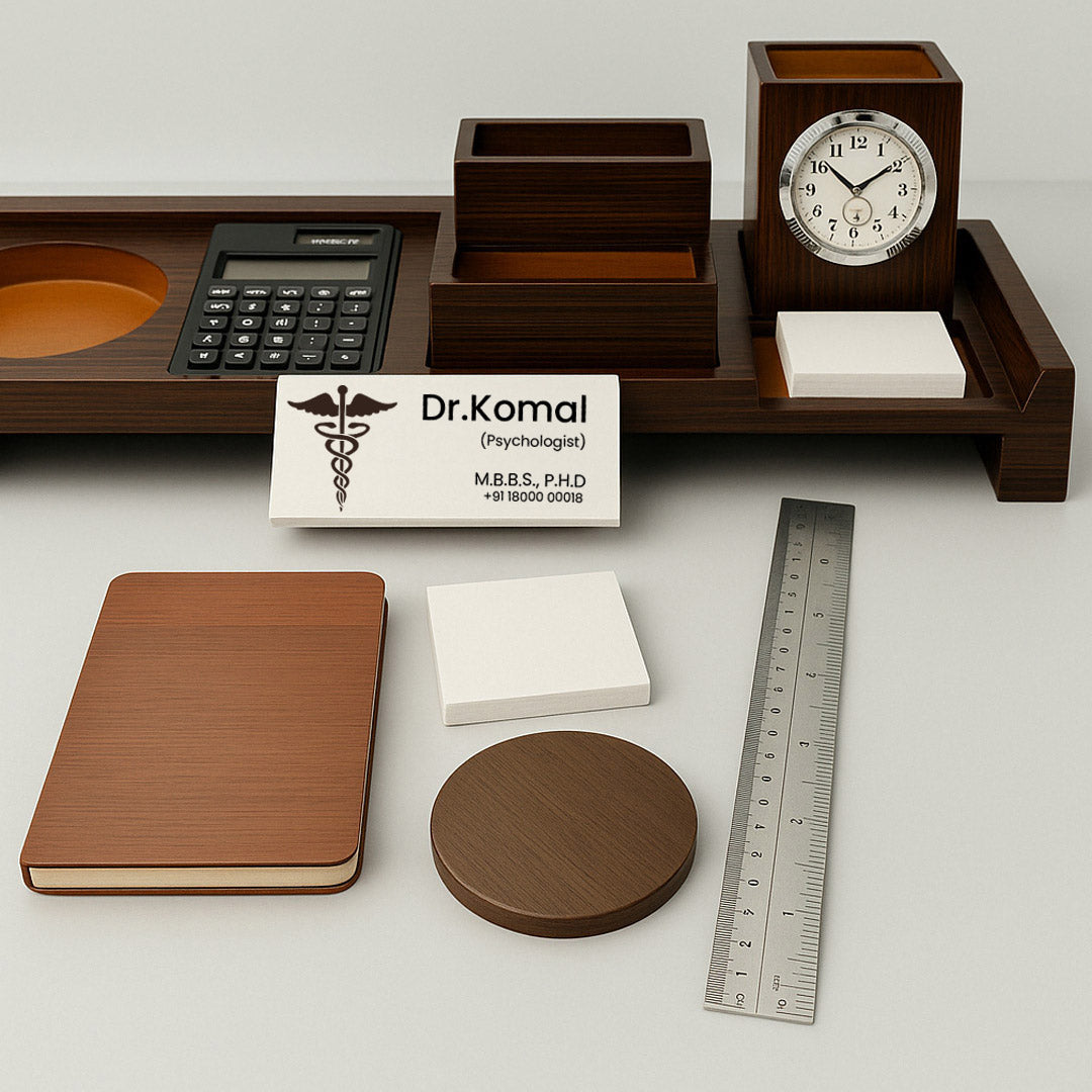 Luxury Wooden Office Desk Organizer Set - love craft gift