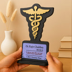 Personalized Doctor Appreciation Trophy | Medical Theme MDF Memento | Love Craft Gifts