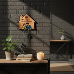 Personalized Wooden Couple Key Holder – 6x6” | Custom Names & Cartoon Art | Love Craft Gifts