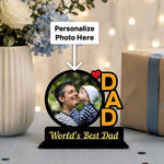 World’s Best Dad Custom Photo Stand | Personalized Gift for Father