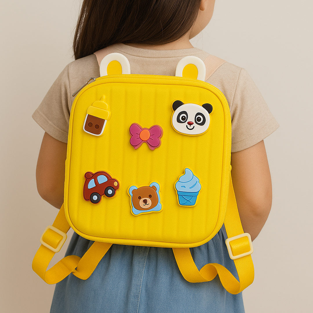 Personalized Yellow Kids Sling Bag – Cartoon EVA Crossbody Bag with Charms | Love Craft Gifts