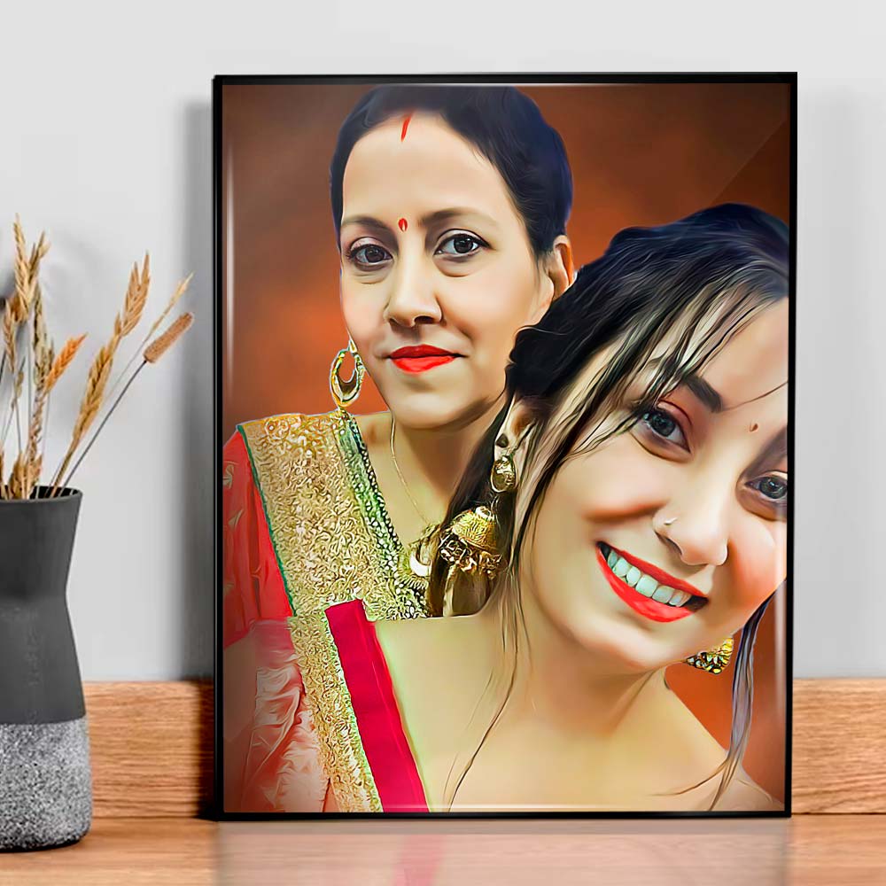 Digital Acrylic Oil Painting For Mom