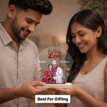 Wedding Special Personalized Acrylic LED Couple Frame (6x8 Inch) – Custom Photo Romantic Night Lamp | Love Craft Gifts