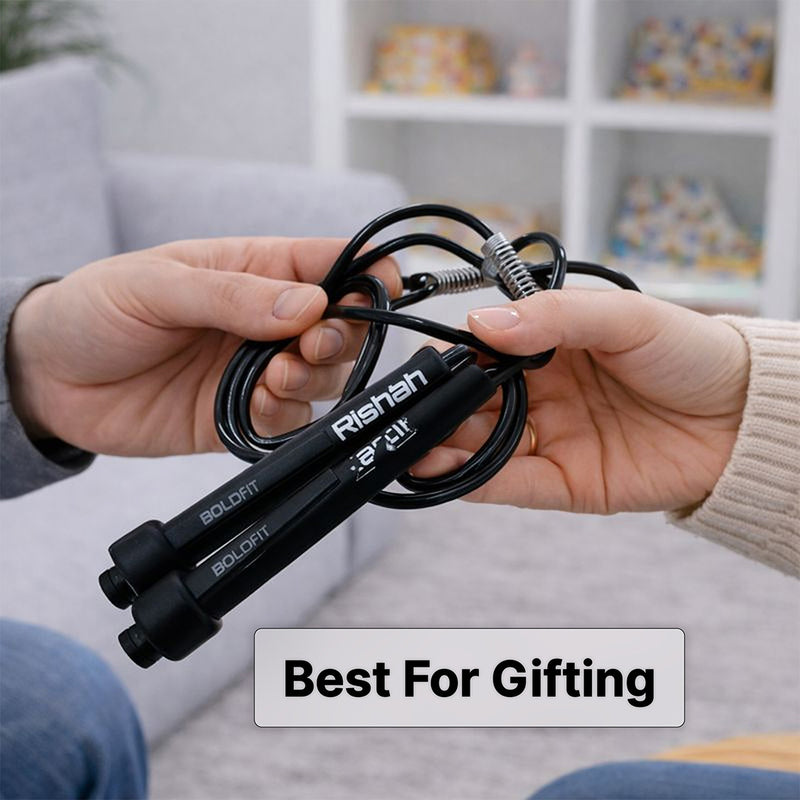 Personalized Skipping Rope with Name Print (Adjustable Fitness Jump Rope) | Love Craft Gifts
