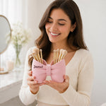 Personalized Bow Makeup Brush Holder Organizer (Standard Size) – Custom Name Vanity Storage Gift | Love Craft Gifts™