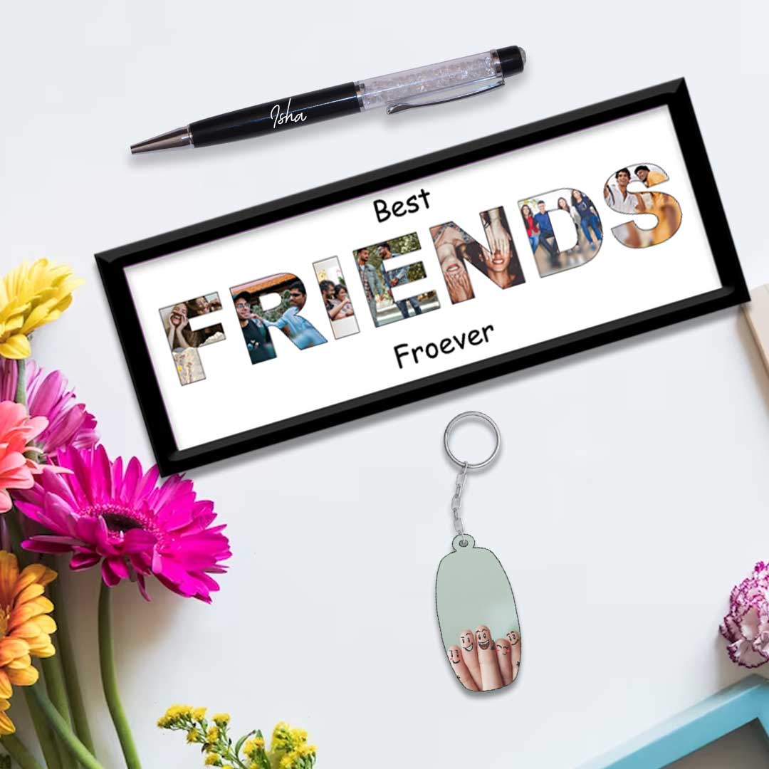 Friends Frame, Pen & Keychain Gift Combo - love craft gift